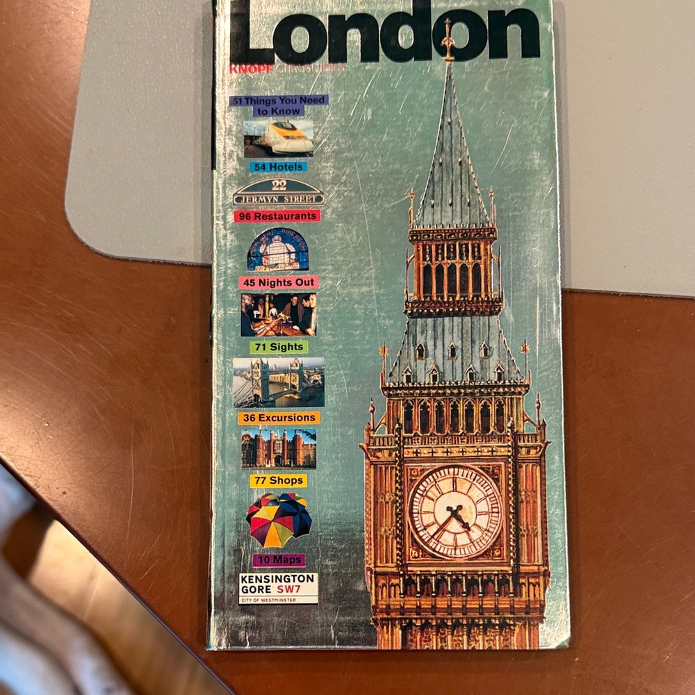 London Guidebook with Big Ben Cover - Teal and Brown